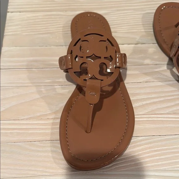 Brown Sandals Tory Burch Leather Size 7.5 - Picture 4 of 6